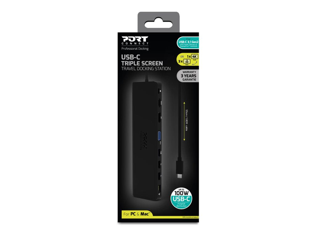 PORT DESIGNS Docking Type C TRAVEL 1x 4K Pro