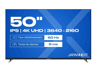 JAPANNEXT JAPANNEXT JN-IPS500UHD60F - Ecran 50p - 4K 3840x2160 UHD 60Hz - IPS - 300 cd/m2 - 1200:1 - HDR - HDMI x3 - télécommande - pieds