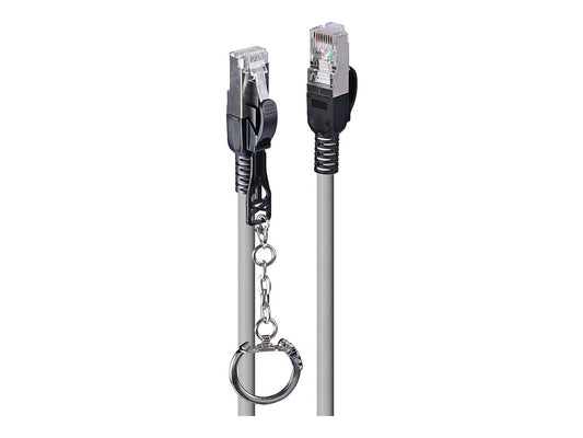 LINDY 1m Cat.6A S/FTP Security Network Cable Grey