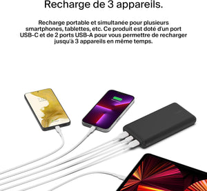 BELKIN Powerbank 20000mAh 15 W USB-C et USB-A