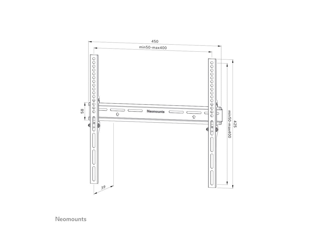 NEOMOUNTS WL30-350BL14 Support pour écran mural 32-65p - fixe - verrouillable