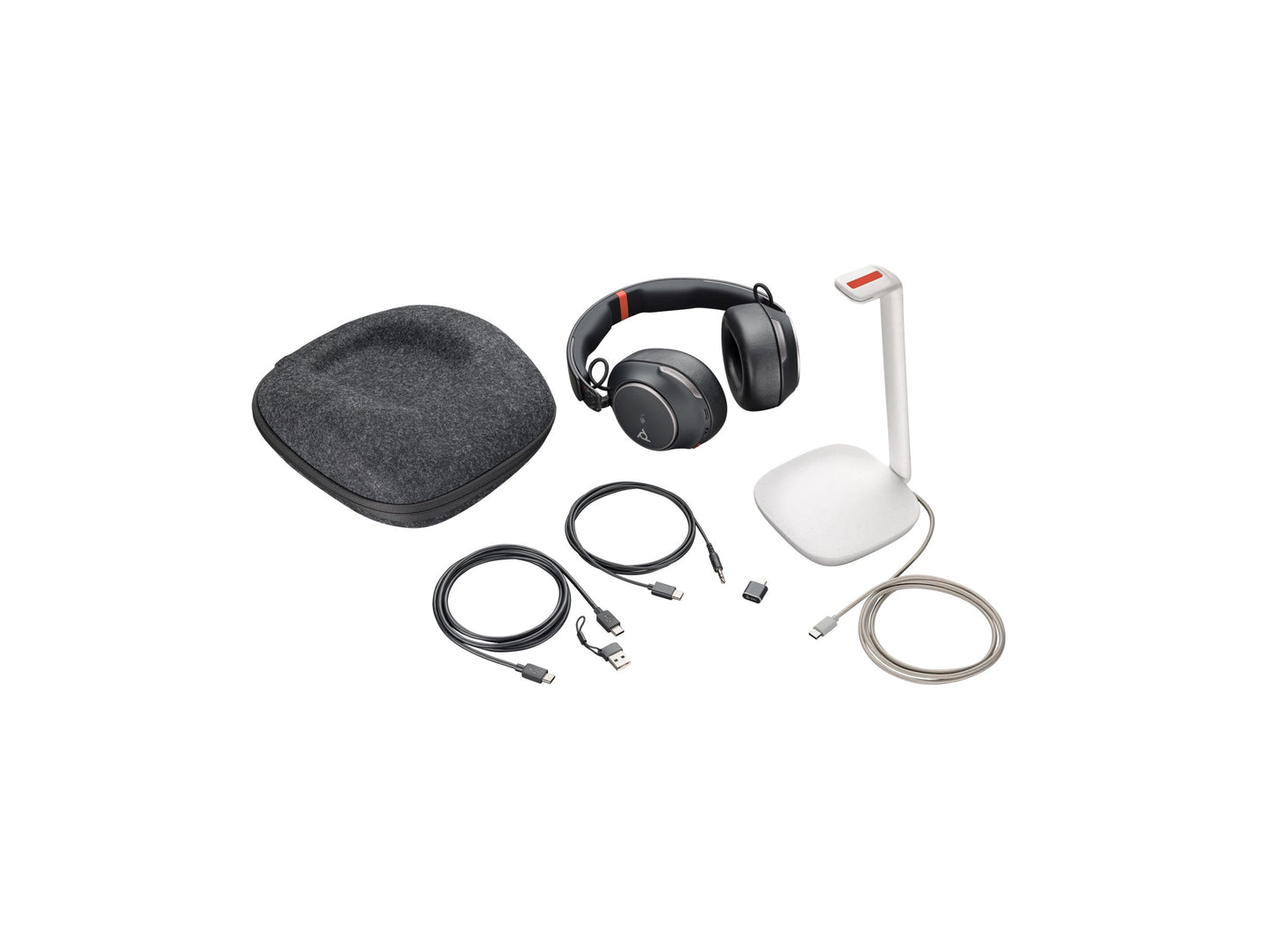 HP Poly Voyager Surround 85 UC Microsoft Teams Certified USB-C Headset +USB-C/A Adapter +Charging Stand