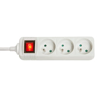 Charger l'image dans la galerie, LINDY 3 way Mains Gang Socket with switch FR France