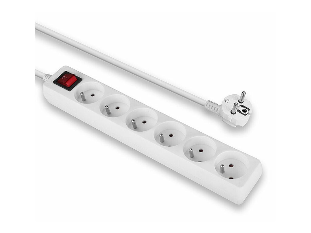 LINDY LINDY 6 way Mains Gang Socket with switch FR France