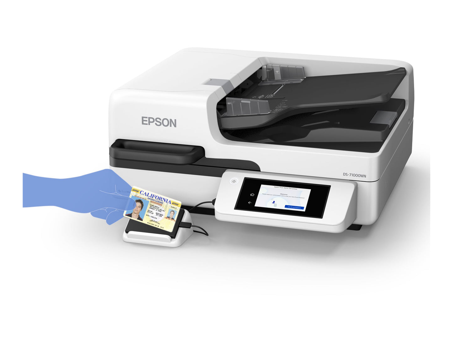 EPSON WorkForce DS-71000WN 70ppm/140ipm speed Scanners BM 600 DPI x 600 DPI Horizontal x Vertical Input 30 Bits Color