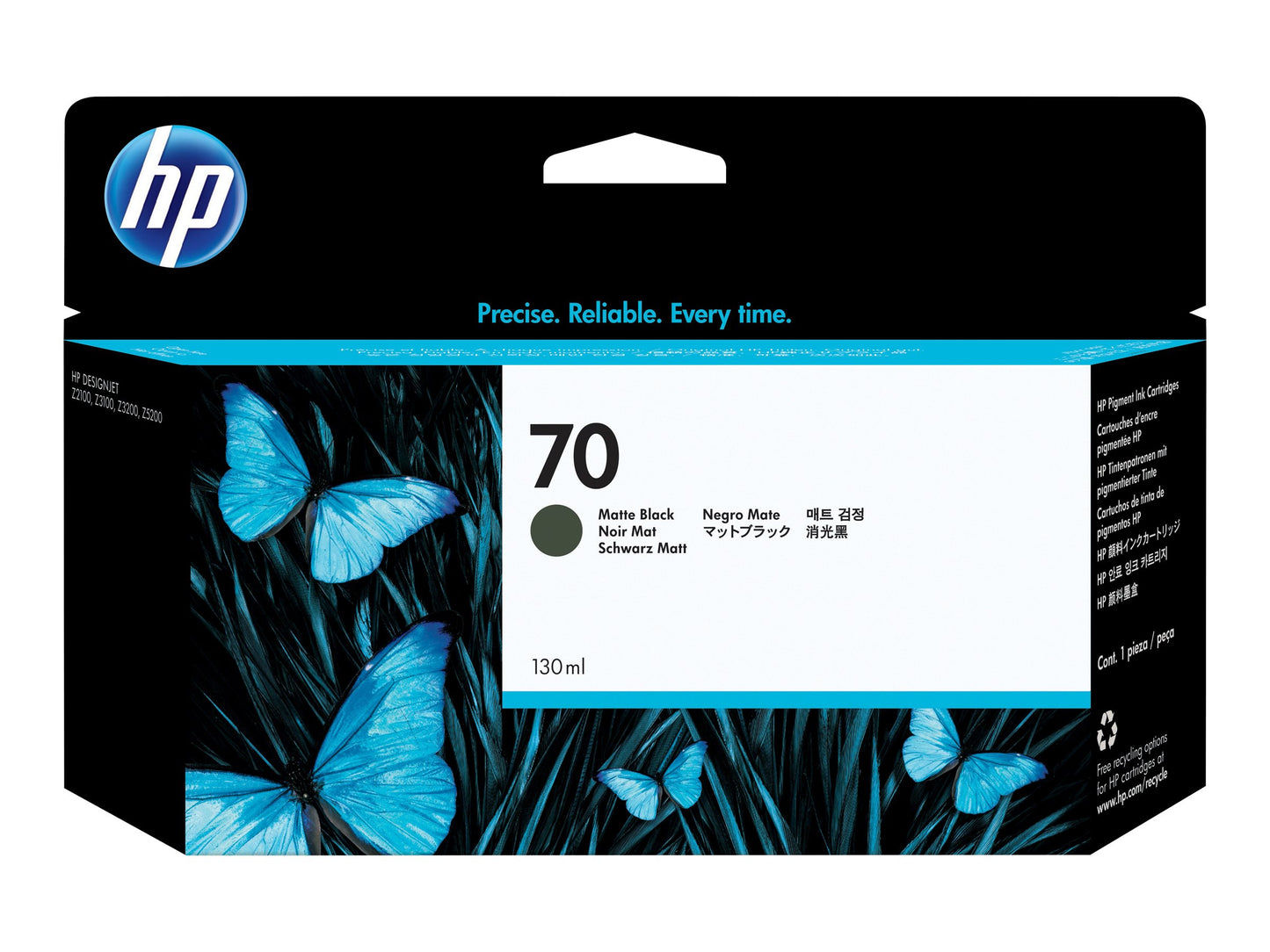 HP INC. HP 70 original Ink cartridge C9448A matte black standard capacity 130ml 1-pack with Vivera Ink cartridge