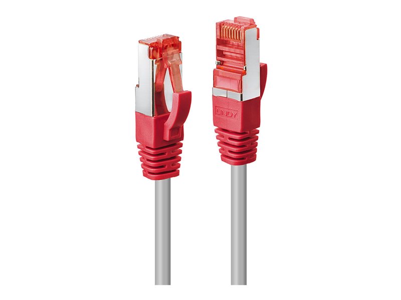 LINDY CrossOver Cat.6 S/FTP 0.5m Gigabit ready Grey with Red boot