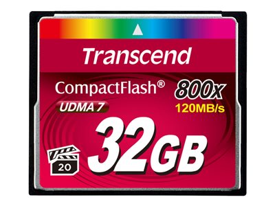 TRANSCEND TRANSCEND Premium CompactFlash 32Go Card R120Mo/s VGP 20 MLC