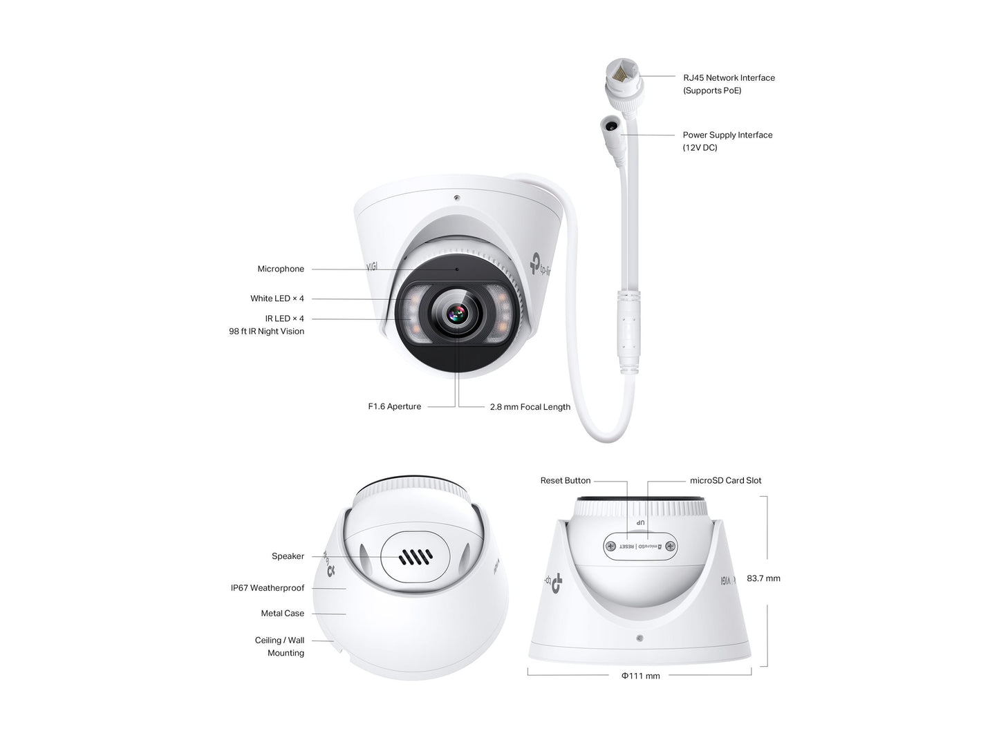 TP-LINK TP-LINK 5MP Full-Color Turret Network Camera
