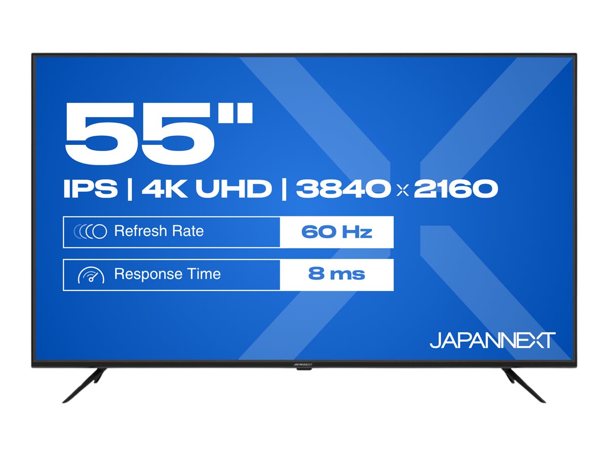 JAPANNEXT JAPANNEXT JN-IPS550UHD60F - Ecran 55p - 4K 3840x2160 UHD 60Hz - IPS - 320 cd/m2 - 1200:1 - HDR - HDMI x3 - télécommande - pieds
