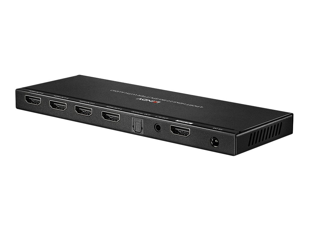 LINDY 4 Port HDMI 2.0 4K60 Splitter - 18GBit/s HDMI 2.0 with Audio