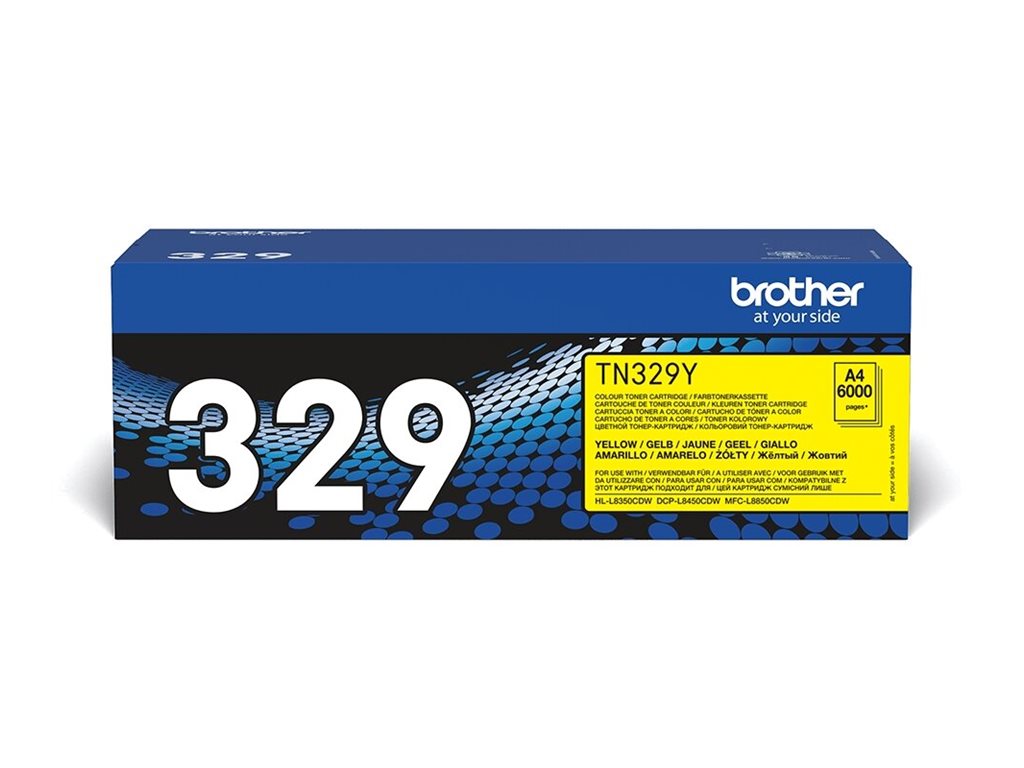 BROTHER TN-329Y cartouche de toner jaune très haute capacité 6.000 pages pack de 1