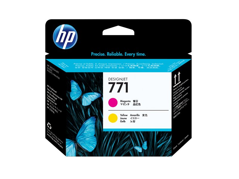 HP 771 original printhead CE018A magenta and yellow