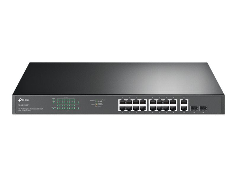 TP-LINK 18-Port Gigabit Rackmount Switch with 16-Port PoE+