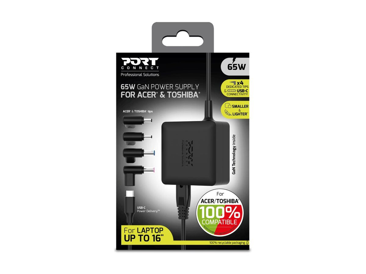 PORT DESIGNS PORT DESIGNS Power Supply GaN 65W - ACER/TOSHIBA - EU