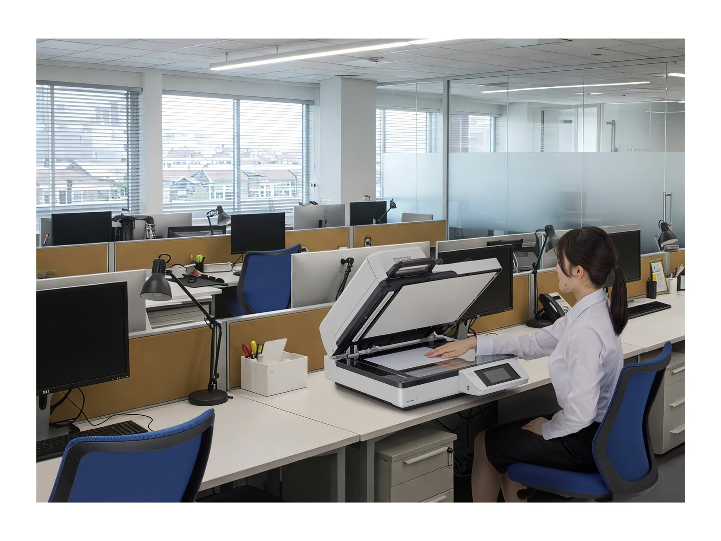 EPSON WorkForce DS-71000WN 70ppm/140ipm speed Scanners BM 600 DPI x 600 DPI Horizontal x Vertical Input 30 Bits Color