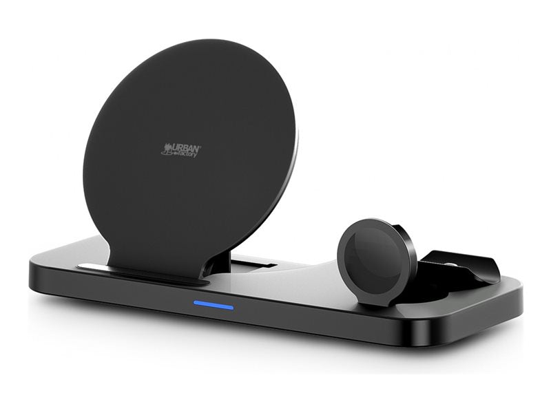 URBAN FACTORY URBAN FACTORY Powee Charger Qi 3 In 1 With Function Stand 15W - Smaetphone / Smartwatch / Headphones