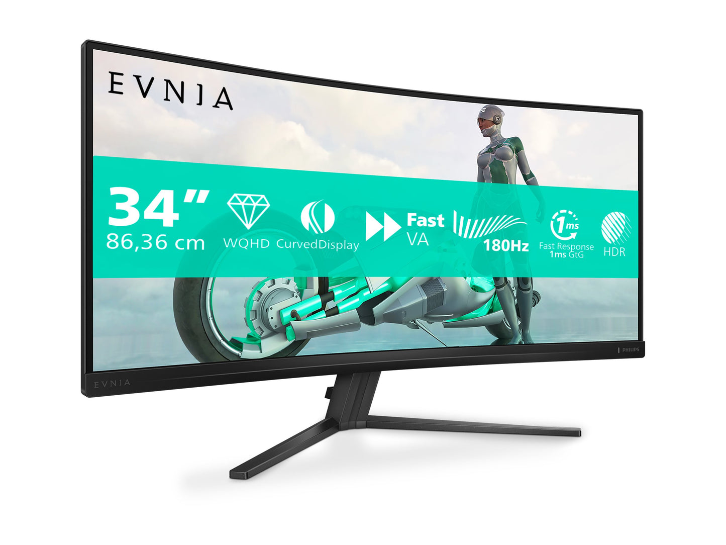 PHILIPS 34M2C3500L 34p VA 3440x1440 HDMI Black/Grey
