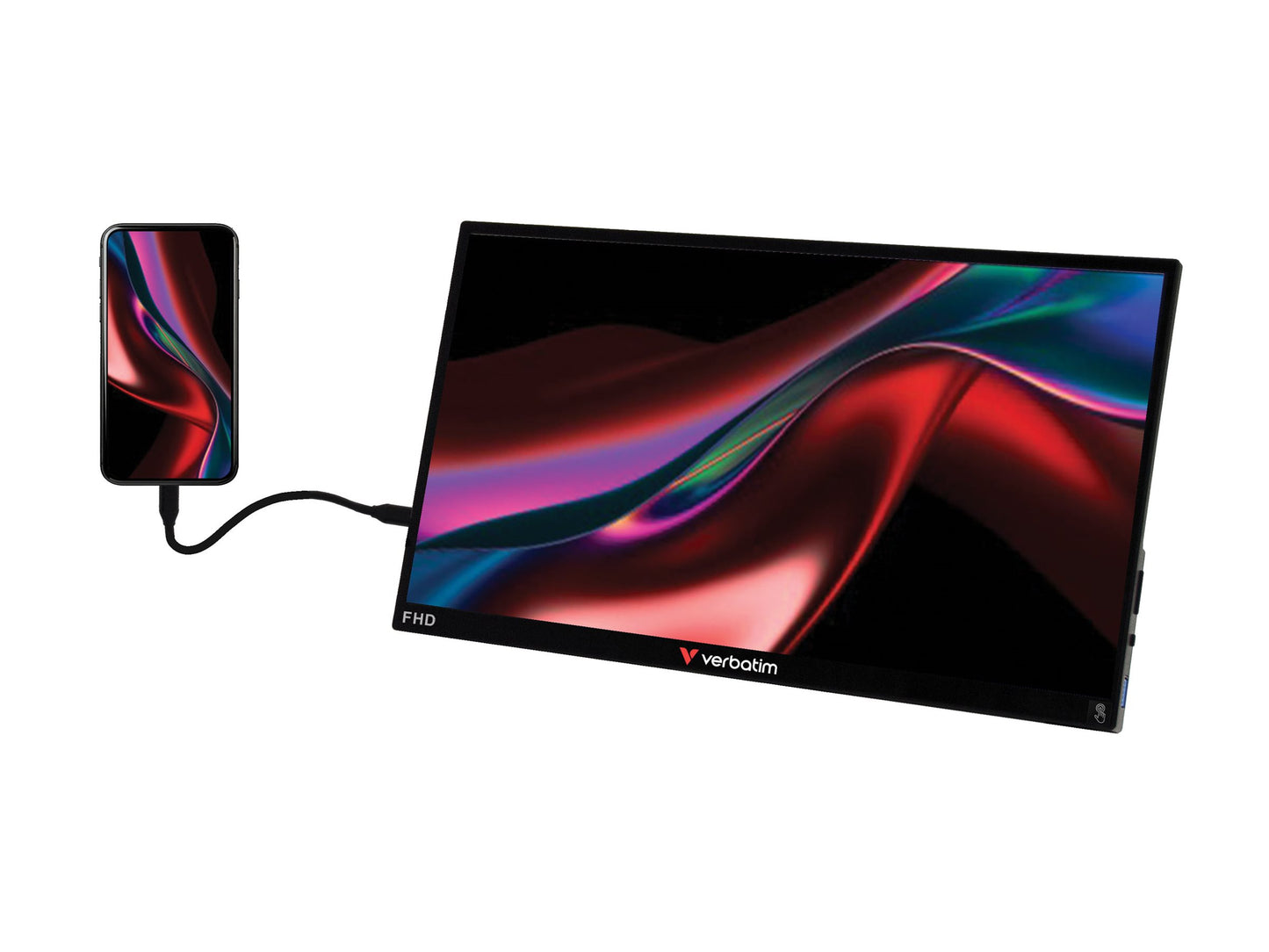 VERBATIM VERBATIM PMT-15 PORTABLE TOUCHSCREEN MONITOR 15.6p FULL HD 1080P METAL HOUSING WCF (P)