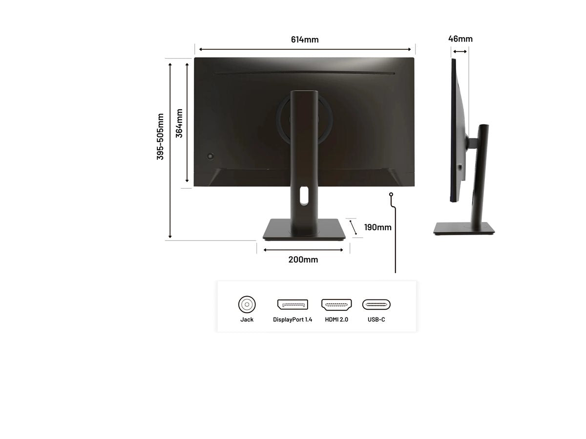 JAPANNEXT JAPANNEXT JN-IPS270WQHD75F-C65W-HSP-W - Ecran 27p 2560x1440 WQHD 75Hz - IPS - 400 cd/m2 - HDMI - DP - USB-C charge 65w - blanc