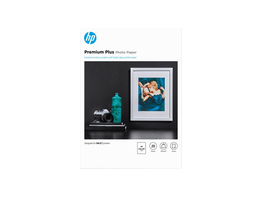 HP INC. HP original CR672A Premium Plus Glossy Photo Paper CR672A white 300g/m2 A4 20 sheets 1-pack