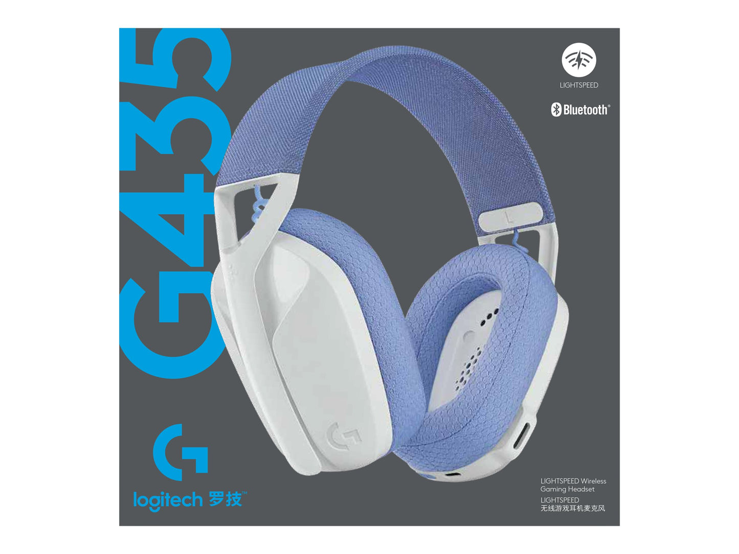 LOGITECH LOGITECH Lightspeed G435 Headset full size Bluetooth / 2.4 GHz radio frequency wireless white Discord Certified