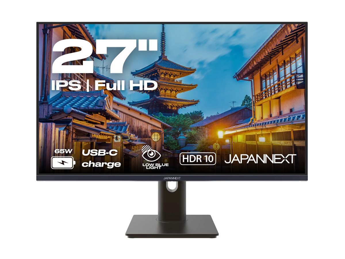 JAPANNEXT JAPANNEXT JN-IPS270WQHD75F-C65W-HSP-W - Ecran 27p 2560x1440 WQHD 75Hz - IPS - 400 cd/m2 - HDMI - DP - USB-C charge 65w - blanc