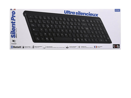 T'NB TNB SILENT PRO - Clavier sans fil rechargeable ultra silencieux - noir