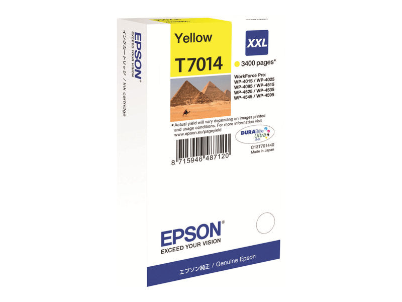 EPSON 1LB WP4000/4500 ink cartridge yellow extra high capacity 3.400 pages 1-pack blister without alarm