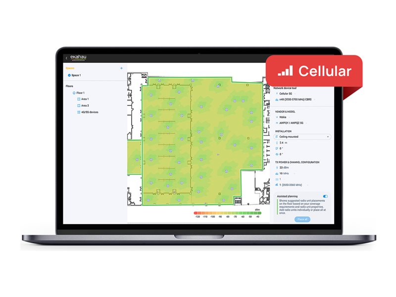 EKAHAU Design Professional 5G 4G And LTE Private Cellular Networks With The Speed And Accuracy Of Wireless Design Tools