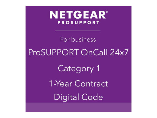 NETGEAR Pack ProSUPPORT 1 an OnCall 24/7 Catégorie 1