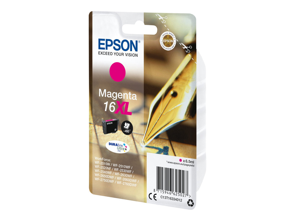 EPSON 1LB 16XL ink cartridge magenta high capacity 6.5ml 450 pages 1-pack blister without alarm