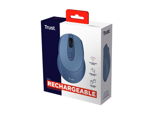 TRUST Souris sans fil ZAYA rechargeable - Bleue