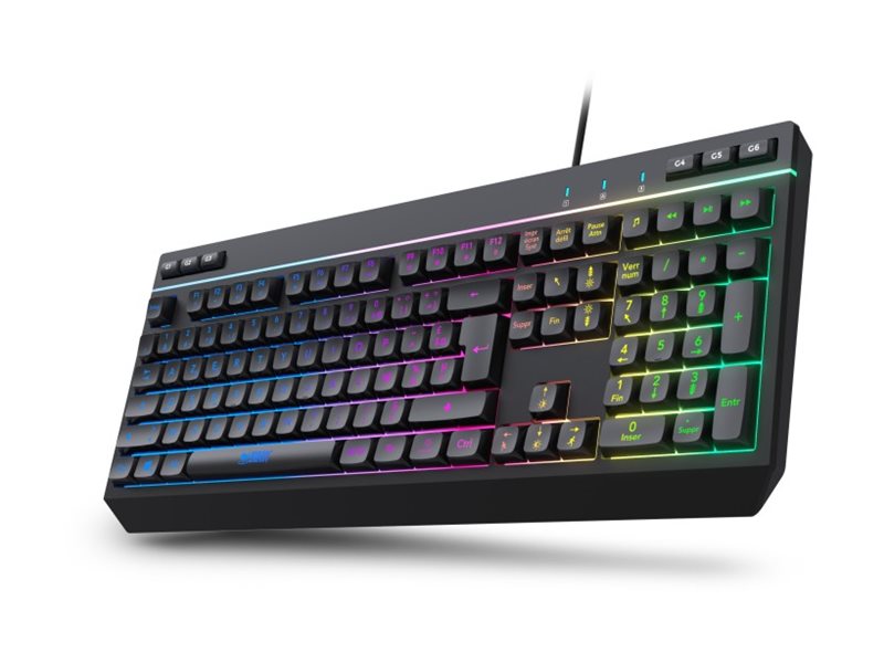 URBAN FACTORY Kabee Pro Wired USB-A Keyboard With 6 Macro Keys And 19 Anti-Ghosting Keys - Windows