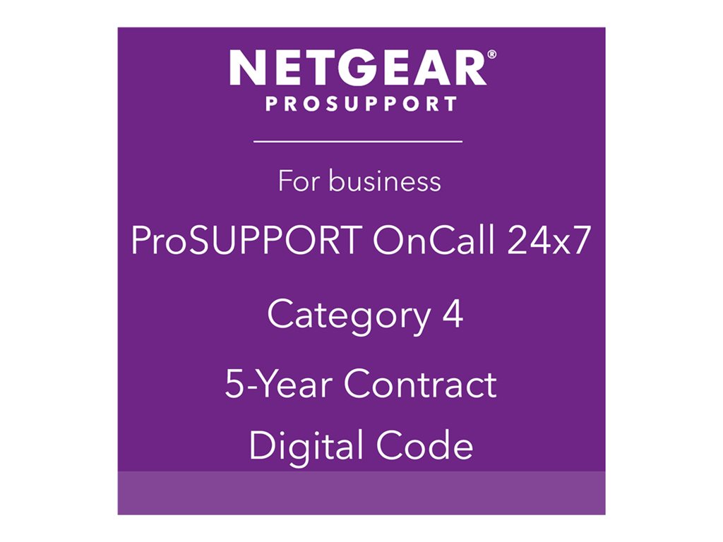 NETGEAR Pack ProSUPPORT 5 ans OnCall 24/7 Catégorie 4