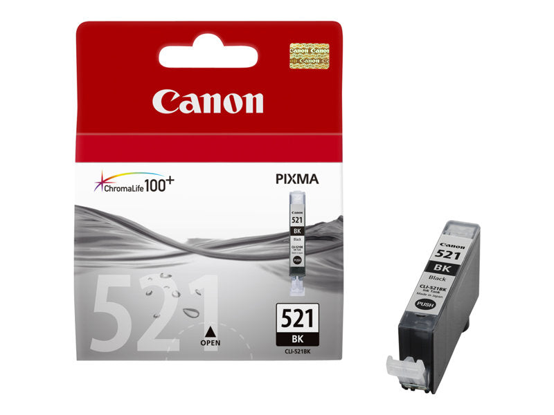 CANON CLI-521B cartouche dencre noir capacite standard 9ml 2.370 pages pack de 1