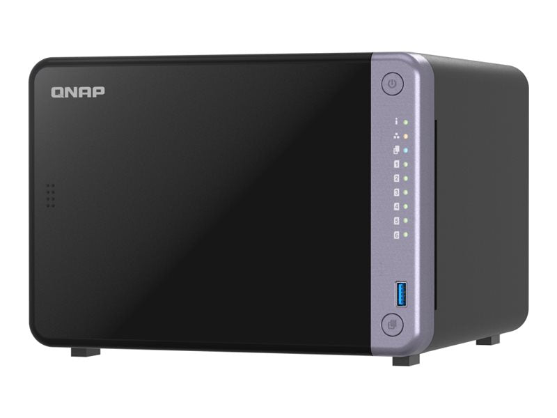 QNAP SYSTEMS QNAP TS-632X-4G 6-bay NAS AL524 2.0GHz Quad Core 4Go DDR4 SODIMM Max. 16Go 2x10GbE SFP+