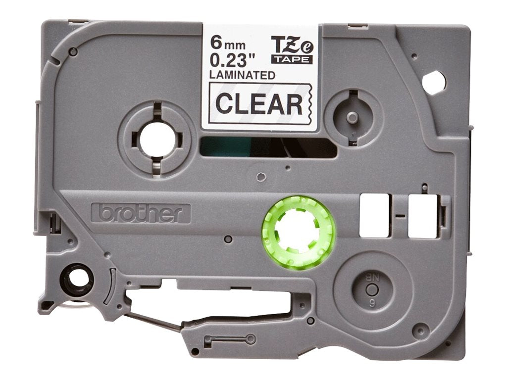 BROTHER P-TOUCH TZE-111 noir sur clear 6mm