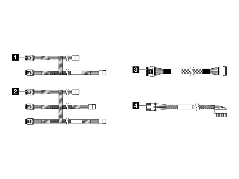 LENOVO ISG ThinkSystem SR250 V3 CFF RAID/HBA Adapter Cable Kit