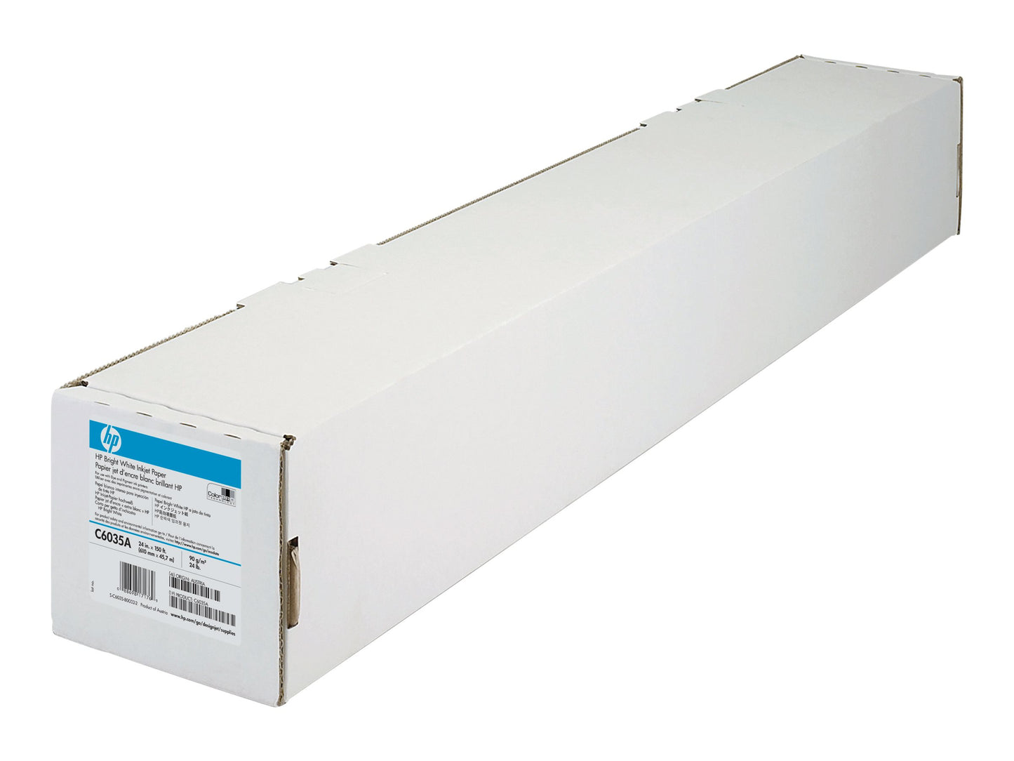 BMG HP BRIGHT blanc Papier blanc brillant inkjet 90g/m2 610mm x 45.7m 1 rouleau pack de 1