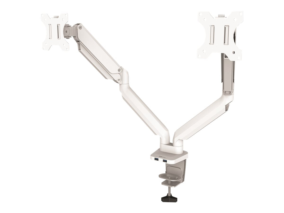 FELLOWES Bras Porte-Ecrans Double Blanc Platinum Series