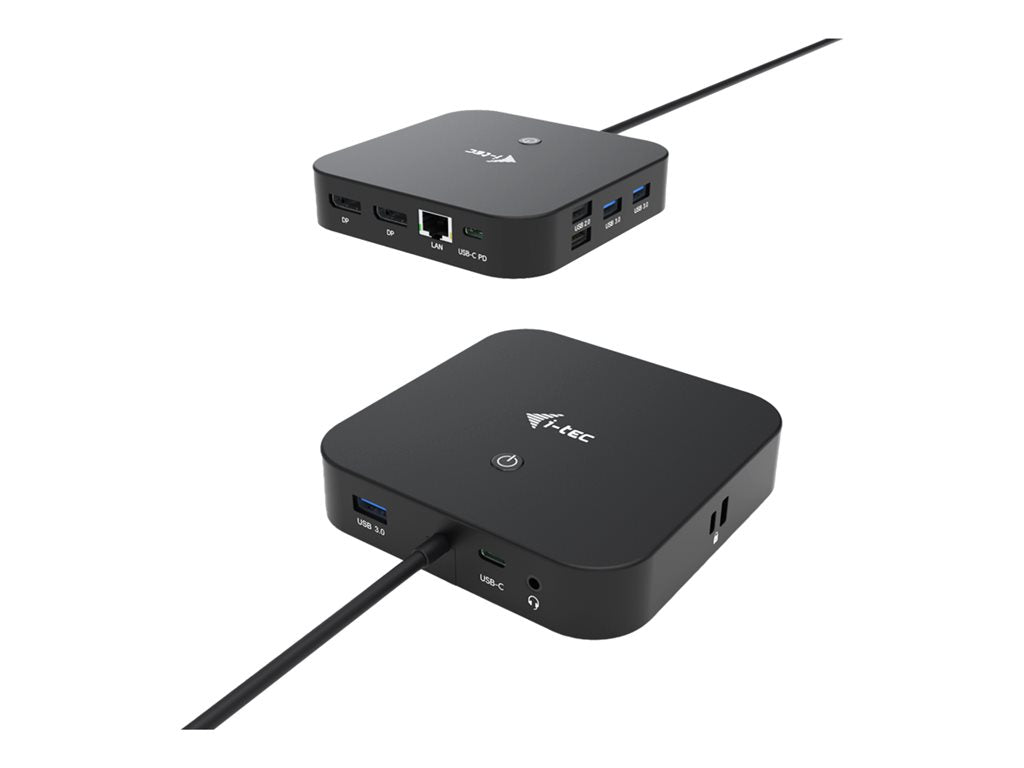 I-TEC I-TEC USB-C Dual Display MST DS 2xDP 1xGLAN 3xUSB 3.1 2xUSB 2.0 1xUSB-C-DatA 1xAudio/Mic Jack 1x100W USB-C PD + Charger 112W