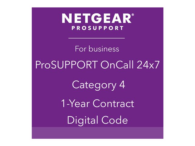 NETGEAR Pack ProSUPPORT 1 an OnCall 24/7 Catégorie 4