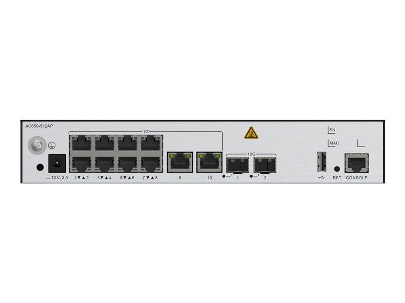 HUAWEI TECHNOLOGIES HUAWEI Assembling Components AC650-512AP AC650-512AP mainframe 10xGE electrical ports 2x10GE optical ports with the AC/DC eKit