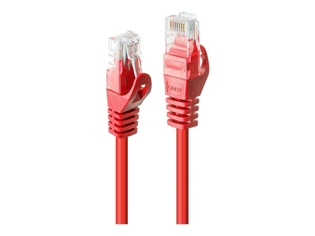 LINDY Basic Cat.6 U/UTP Cable Red 1m