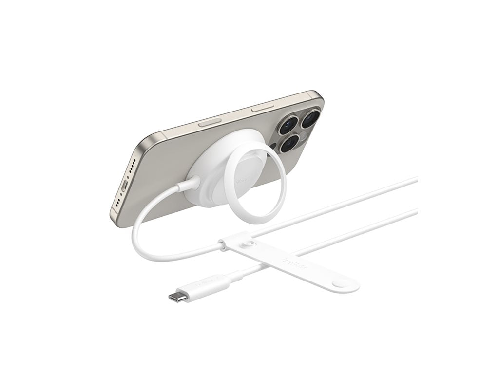 BELKIN BELKIN UltraCharge 25w Qi2 Pad with kickstand White Non PSU