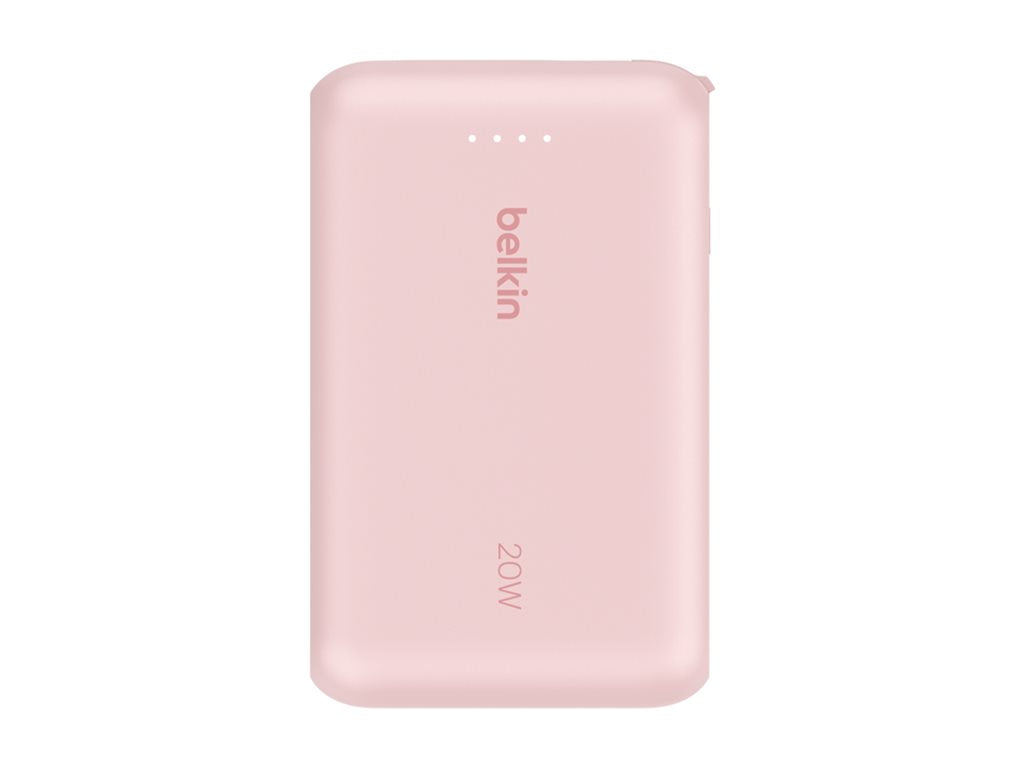 BELKIN 10k PD20w Integrated USB-C Cable Power Bank Pink