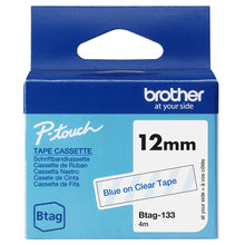 Charger l'image dans la galerie, BROTHER 12MM Blue on Transparent BTAG133 Tape