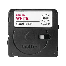 Charger l'image dans la galerie, BROTHER Ribbon BTAG232 12MM Red on White
