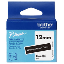Charger l'image dans la galerie, BROTHER BTAG335 Ribbon 12MM White on Black